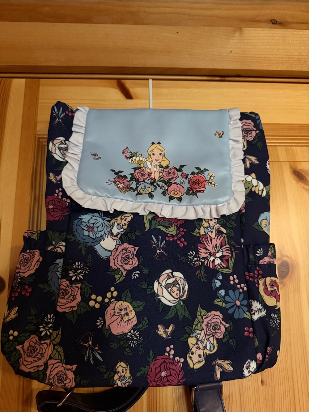 Alice in wonderland WDW backpack Navy  Floral Women's Backpack